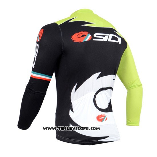 2014 Maillot Ciclismo Castelli SIDI Noir et Vert Manches Longues et Cuissard